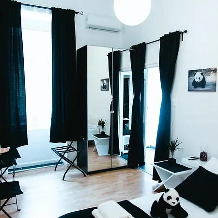Apartment Black & White With A Gift Soft Panda *